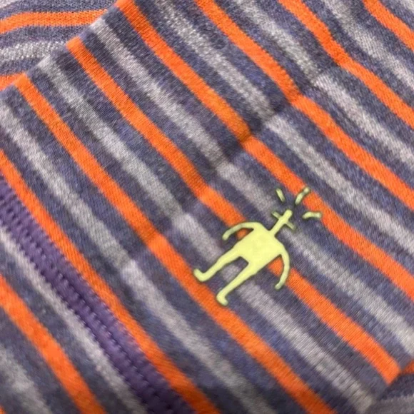 Smartwool Quarter Zip Striped Base Layer Mountain Purple Moab - Picture 3 of 12
